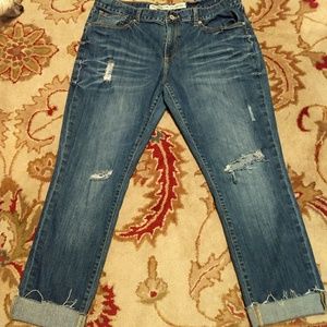 Charlotte Russe Distressed Slouchy Slim Jeans